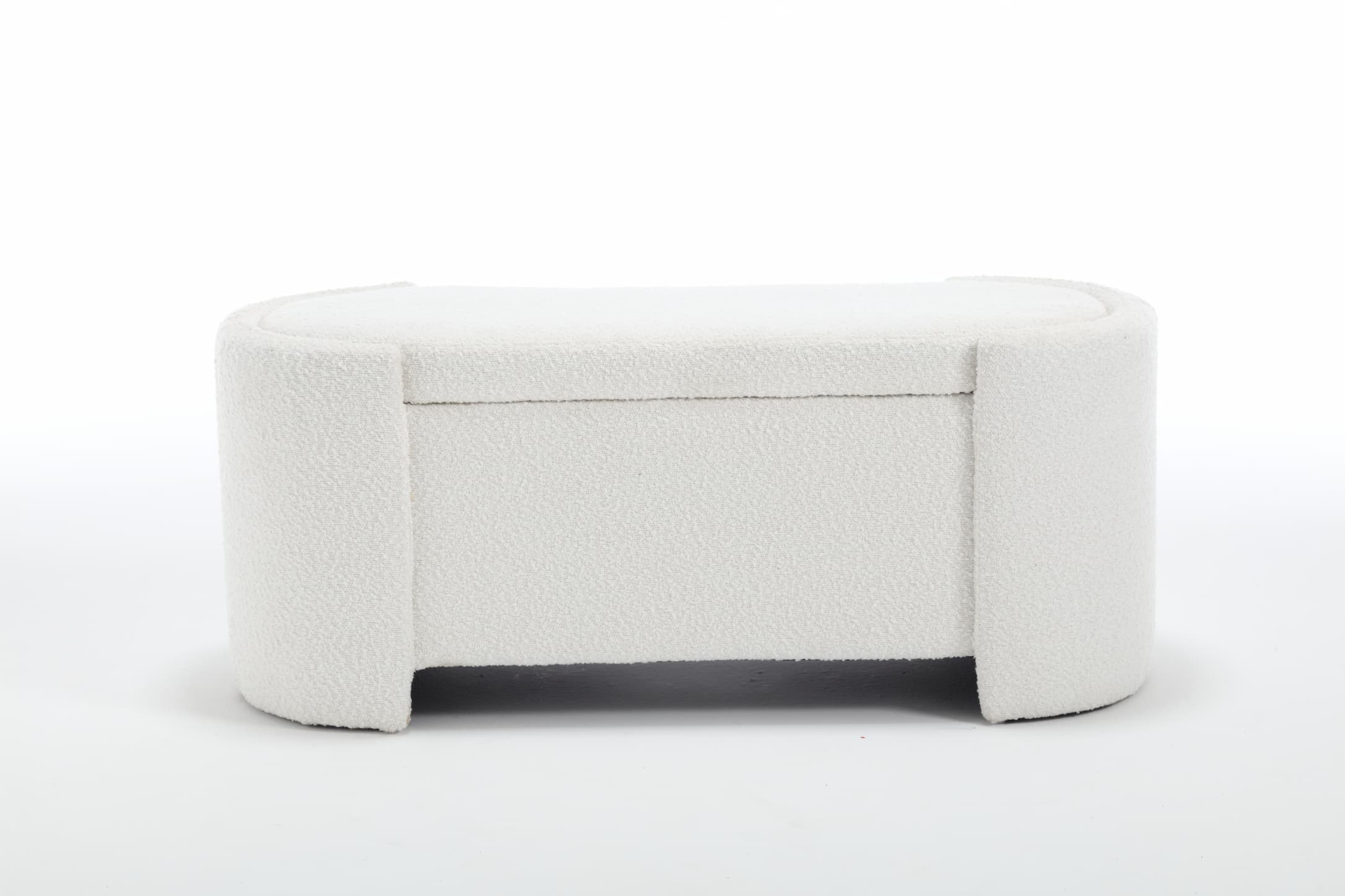 43.4'' Boucle Storage Ottoman Bench